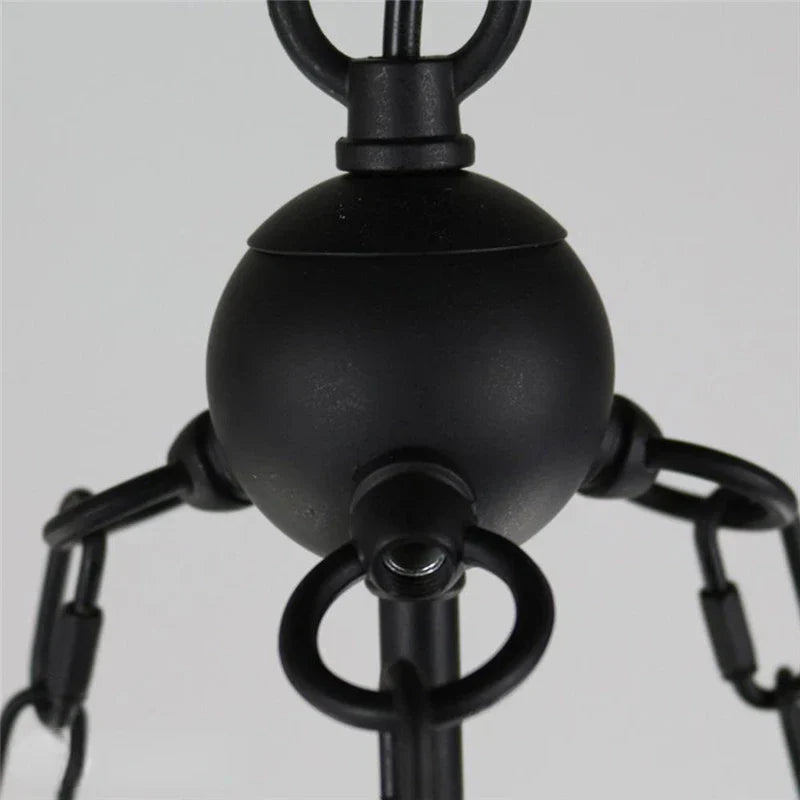 DecorBites™ Glass Bucket Pendant Light Retro Dining Room Foyer Black/Rust LED Fixture