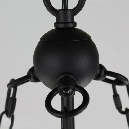 DecorBites™ Glass Bucket Pendant Light Retro Dining Room Foyer Black/Rust LED Fixture