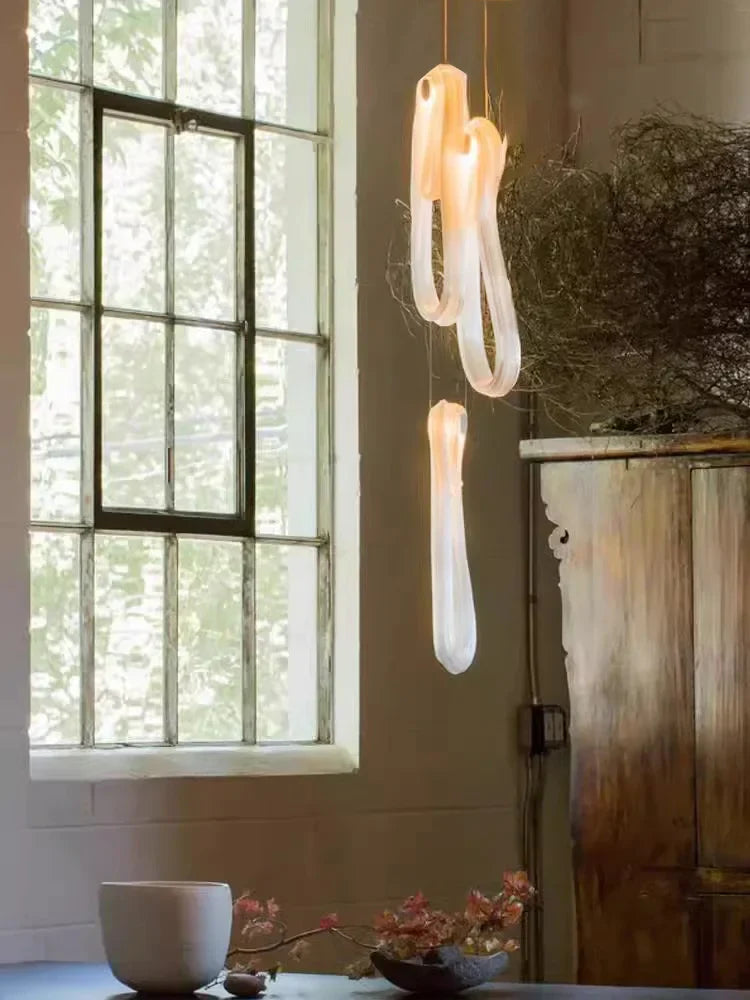 DecorBites™ Elegant LED Glass Chandelier for Luxury Home Decor