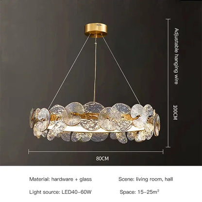 DecorBites™ LED Flower Design Ceiling Chandelier for Modern Living Room Bedroom Dining Area