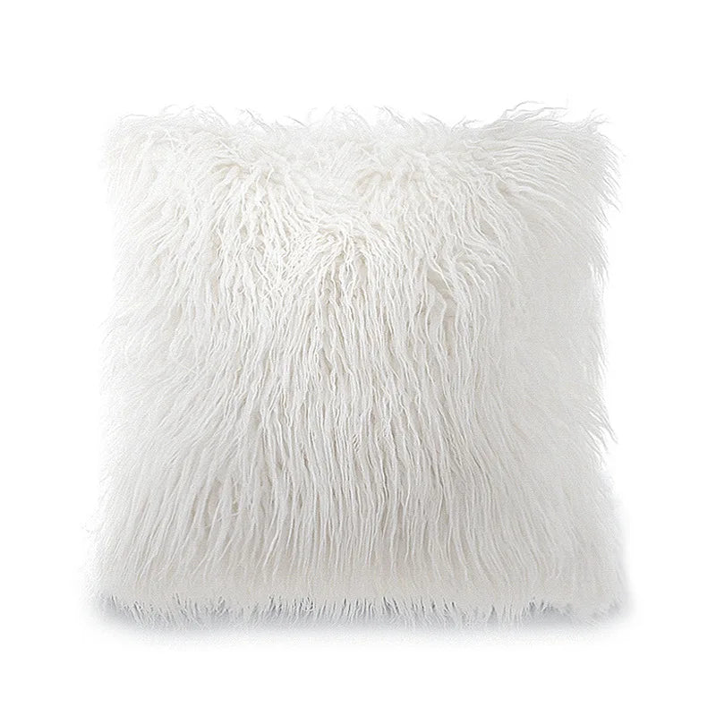 Funda de cojín DecorBites™ con bordado geométrico, de felpa, color marrón. Funda de almohada decorativa para sofá.