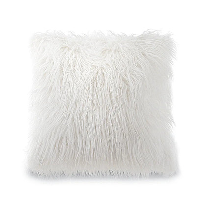 Funda de cojín DecorBites™ con bordado geométrico, de felpa, color marrón. Funda de almohada decorativa para sofá.