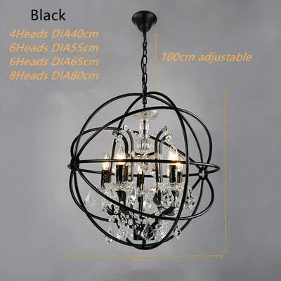 Decorbites™ Kristall-Erdvogelkäfig-Kronleuchter: Vintage-Industrial-LED-Kerzenlicht für Kirche und Loft
