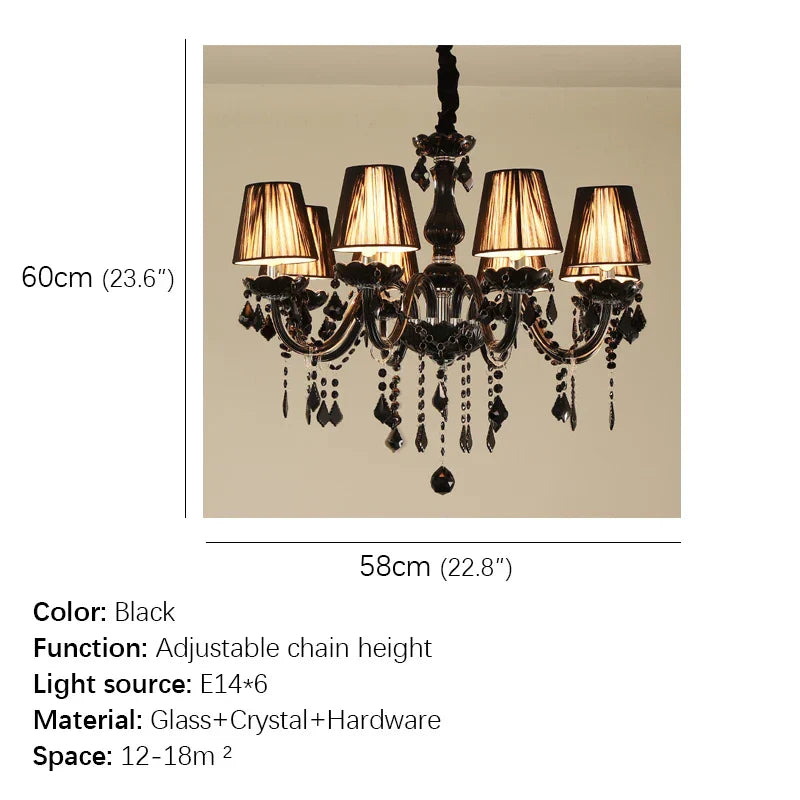 DecorBites™ Crystal Pendant Chandelier for Luxurious Living Room, Restaurant, Bedroom & Villa