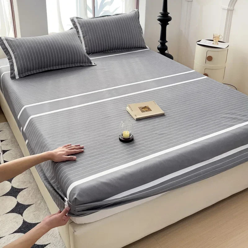 DecorBites™ Japanese Style Thick Fitted Sheet for Queen/King Bed