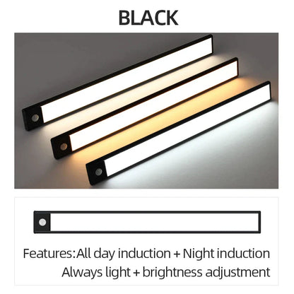 DecorBites™ مصباح خزانة LED فائق النحافة مقاس 50 سم مزود بمستشعر حركة للمطبخ وغرفة النوم والخزانة