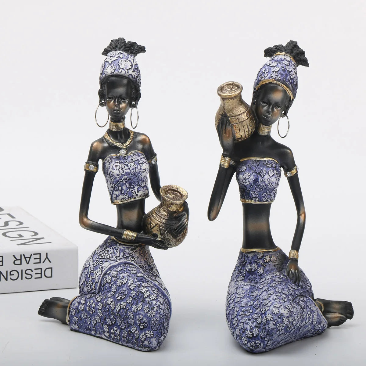 ديكوربايتس™ - تمثال امرأة أفريقية: ديكور منزلي واقعي