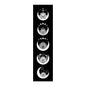 Flowers Moon Phase Tapestry Wall Art by Decobites - Black and White Home Decor