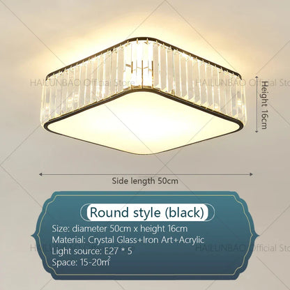 DecorBites™ Crystal Light: Modern Restaurant Hotel Ceiling Light for Living Room