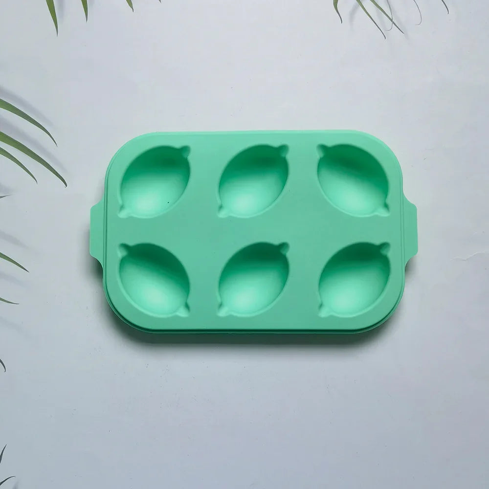 DecorBites™ 6-Cavity Lemon Shape Silicone Cake Mold for DIY Baking and Decorating