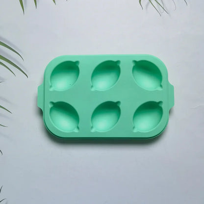 DecorBites™ 6-Cavity Lemon Shape Silicone Cake Mold for DIY Baking and Decorating