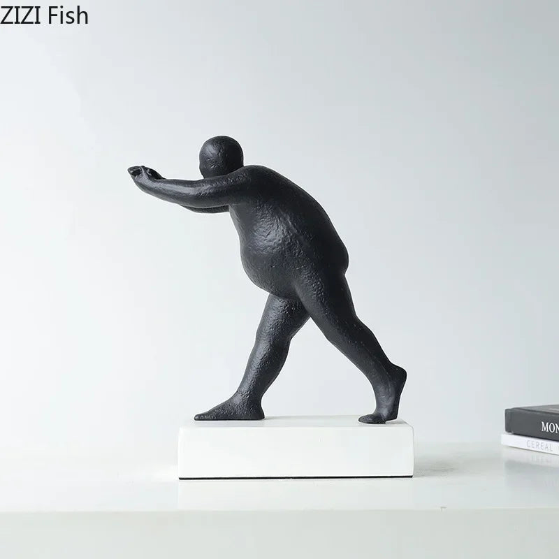 Escultura abstracta de resina, decoración moderna para el hogar de DecorBites™