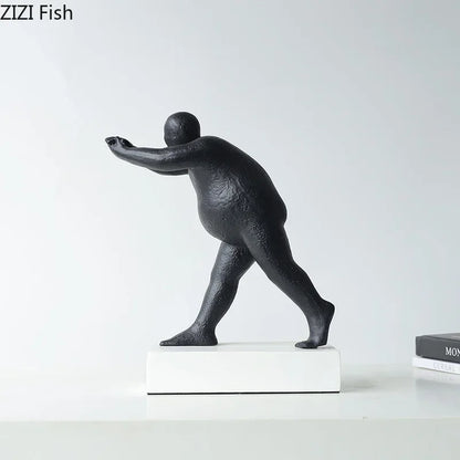 Escultura abstracta de resina, decoración moderna para el hogar de DecorBites™