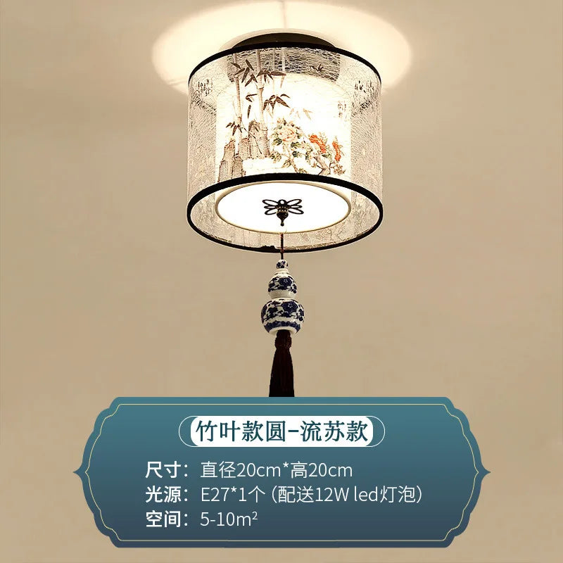 DecorBites™ Chinese Style Ceiling Lamp, Creative Warm Light for Hotel Villa Corridors