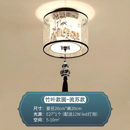 DecorBites™ Chinese Style Ceiling Lamp, Creative Warm Light for Hotel Villa Corridors