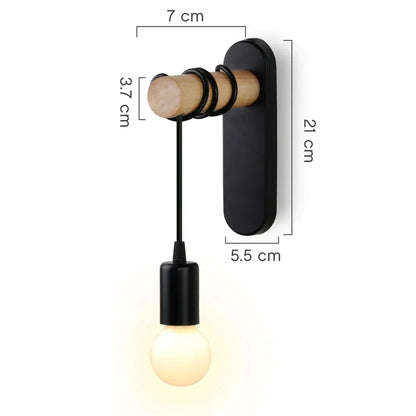 Decorbites™ Loft Amerikanisches Eisenholz Wandarmleuchte Vintage Käfigschutz Lampenschirm Armatur
