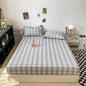 Decobites Plaid Style Fitted Sheet - Skin-friendly Elastic Bedsheet for Kids' Room