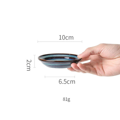 طبق عشاء من السيراميك الأزرق الجميل من DecorBites™