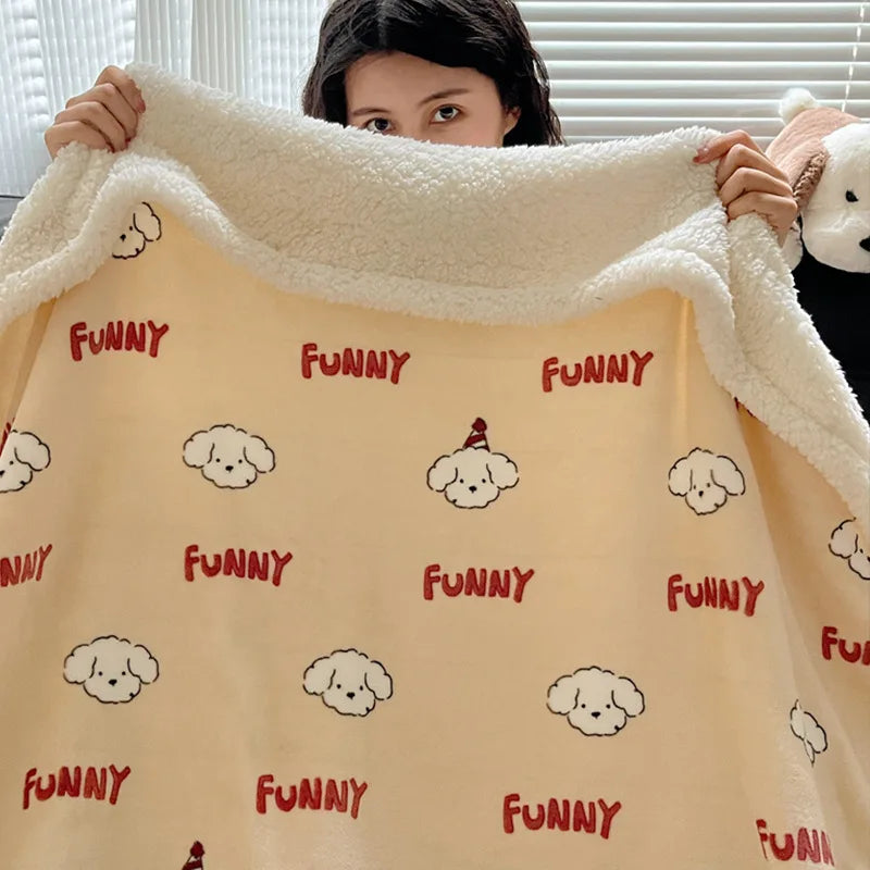 Manta de forro polar DecorBites™ | Chal multiusos para oficina y hogar | Manta suave y cálida