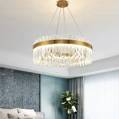 DecorBites™ Elegant Crystal Chandelier Pendant Light for Living Room Dining Kitchen Decoration