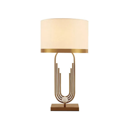 DecorBites™ Brass Table Lamp: Modem Luxury Antique Gold Lighting for Home Decor & Office Room