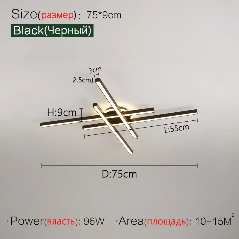 Lámpara de techo LED nórdica DecorBites™ 2023 para sala de estar, comedor y dormitorio