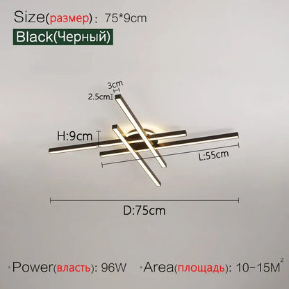 Lámpara de techo LED nórdica DecorBites™ 2023 para sala de estar, comedor y dormitorio