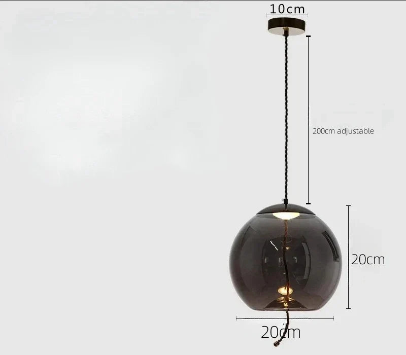 DecorBites™ Glass LED Chandeliers for Living Room Bedroom Kitchen Pendant Lamp