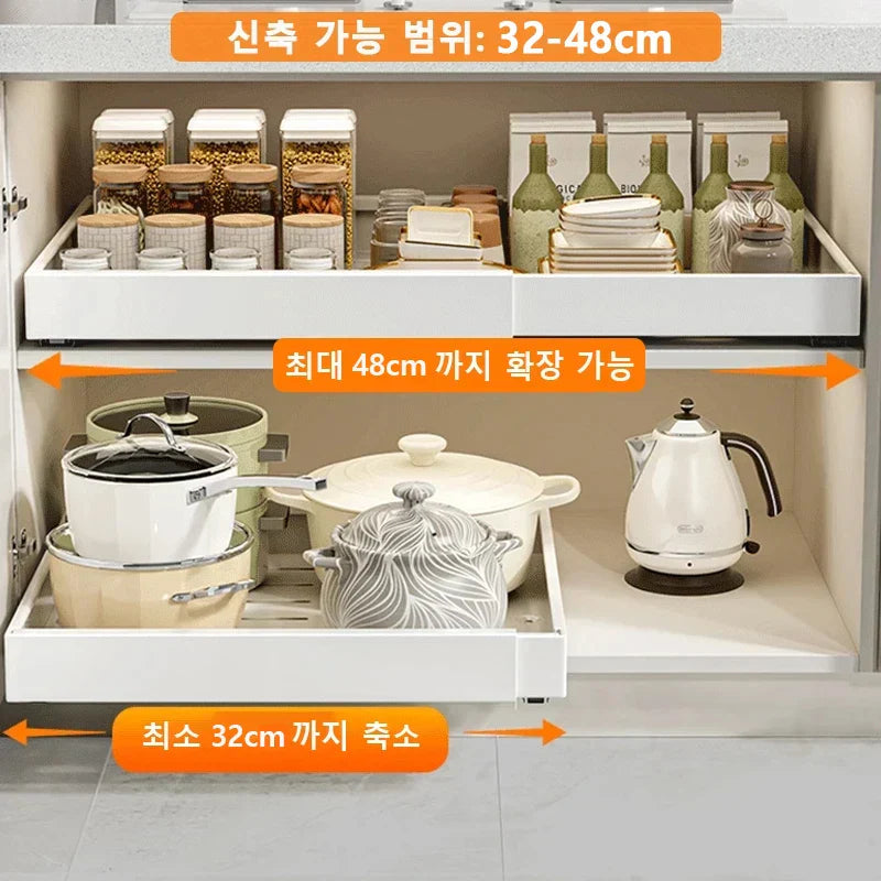 Organizador de Cajón para Estantería de Almacenamiento de Cocina Decorbites™ con Rieles Deslizantes
