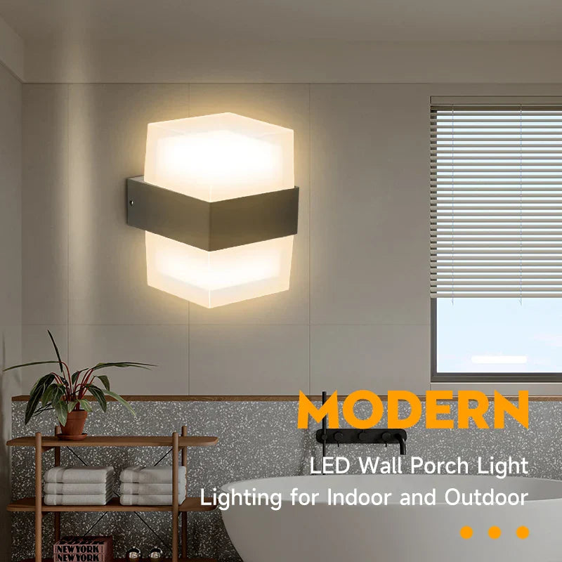 Aplique de pared LED DecorBites™ para decoración del hogar y el jardín, luminaria impermeable para escaleras