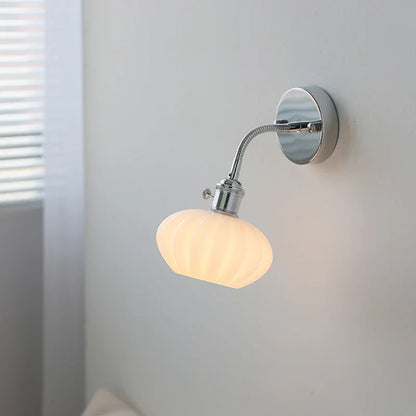 DecorBites™ Glass Wall Light Fixture with Pull Chain Switch, Adjustable Arm, Modern Nordic Design