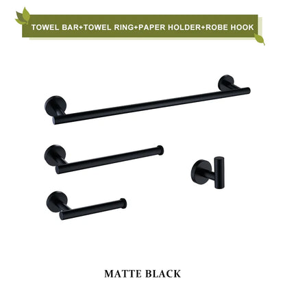 DecorBites™ Brushed Gold Bathroom Accessories Set Hand Towel Bar Rack Toilet Paper Holder