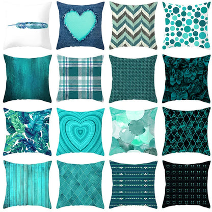 DecorBites™ Leaf Feather Cushion Covers Geometric Heart Print Pillowcase Home Decor