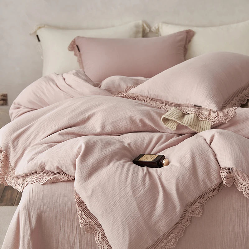 Cotton Lace Bedding Set