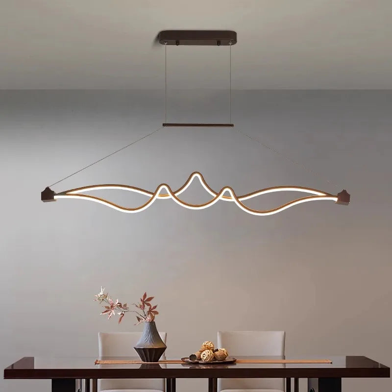 Silver Linear Pendant Lamp