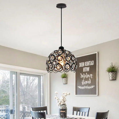 DecorBites™ Crystal K9 Pendant Lamp: Modern Industrial Lighting for Bedroom and Kitchen