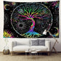 Starry Sky Sun Moon Life Tree Tapestry Decobites Wall Hanging - Boho Hippie Room Decor