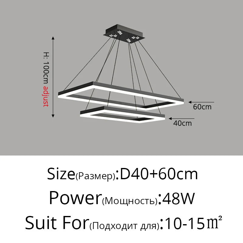 DecorBites™ LED Acrylic Pendant Lights Modern Hanging Lamp for Dining Room Kitchen Loft Decor