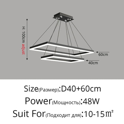 DecorBites™ LED Acrylic Pendant Lights Modern Hanging Lamp for Dining Room Kitchen Loft Decor