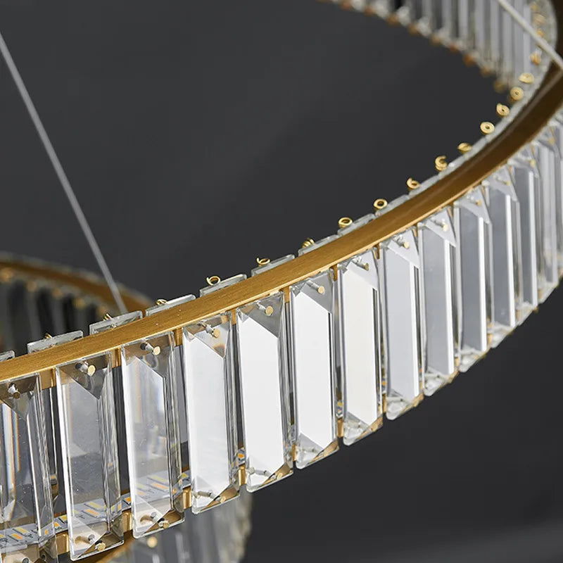 DecorBites™ Crystal LED Ceiling Chandeliers: Modern Living Room Dining Room Pendant Lamp