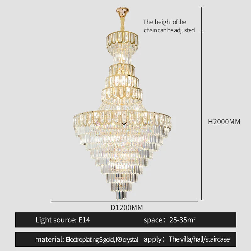 DecorBites™ Elegant Crystal Chandelier for Luxury Living Room Decor