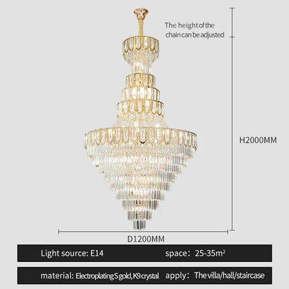 DecorBites™ Elegant Crystal Chandelier for Luxury Living Room Decor