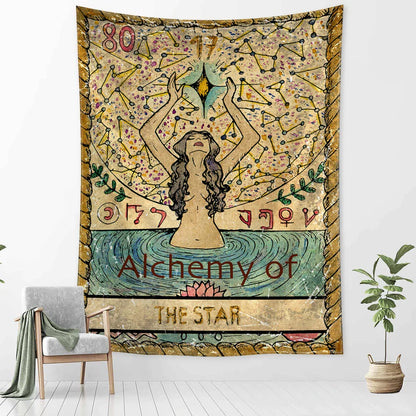 Constellation Tarot Tapestry - Bohemian Hippie Wall Hanging for Home Decor by Decobites