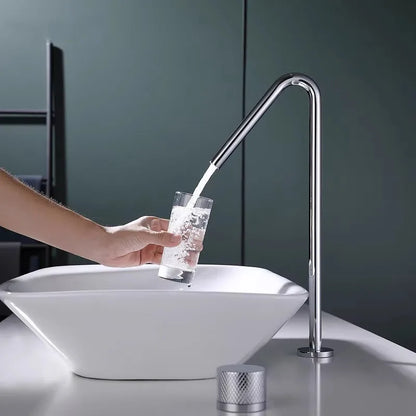 DecorBites™ Brushed Black Basin Faucet with Rotating Two-Hole Sink Tap - Widespread Bathroom Tap