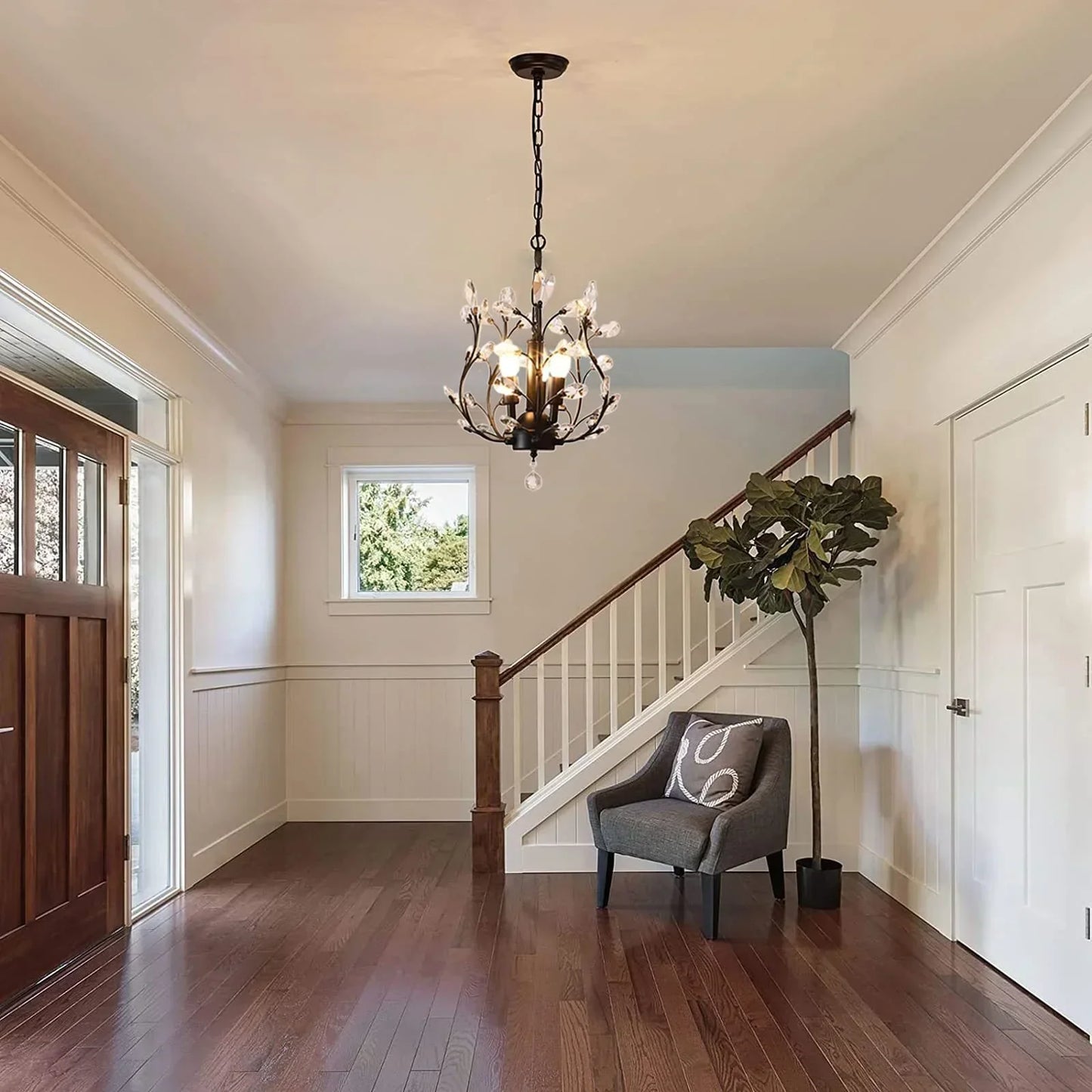 Lámpara colgante de cristal DecorBites™ con luces LED para decoración de interiores