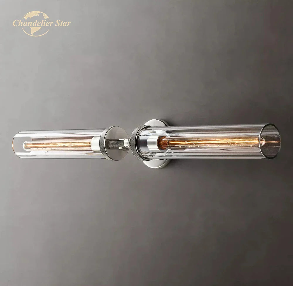 DecorBites™ Knurled Linear Glass Sconce LED Wall Lamp for Modern Lighting Décor