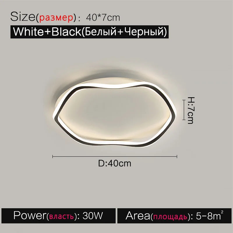 مصابيح سقف غرفة النوم DecorBites™: مصابيح LED حديثة، غرفة نوم رئيسية بسيطة، على طراز Ins