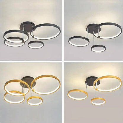 Lámpara de techo LED DecorBites™ con control remoto, color blanco, ideal para sala de estar, dormitorio o cocina.