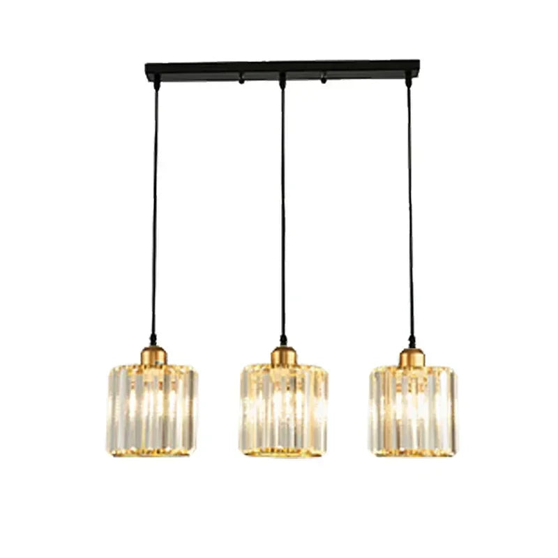 DecorBites™ Crystal Trio Pendant Light for Modern Spaces
