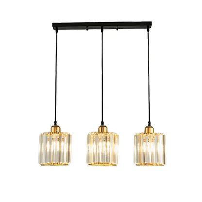 DecorBites™ Crystal Trio Pendant Light for Modern Spaces